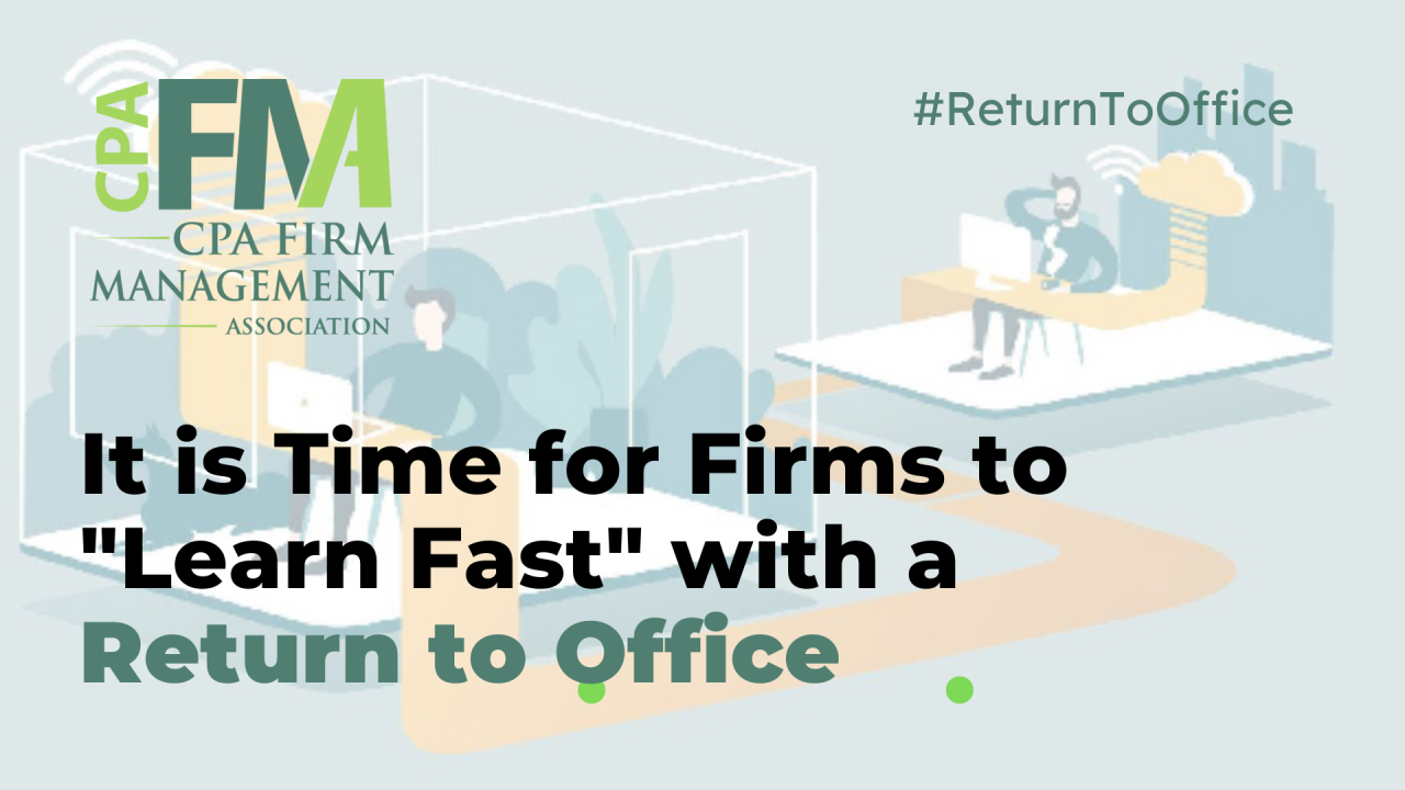 It is Time for Firms to “Learn Fast” with a Return to Office