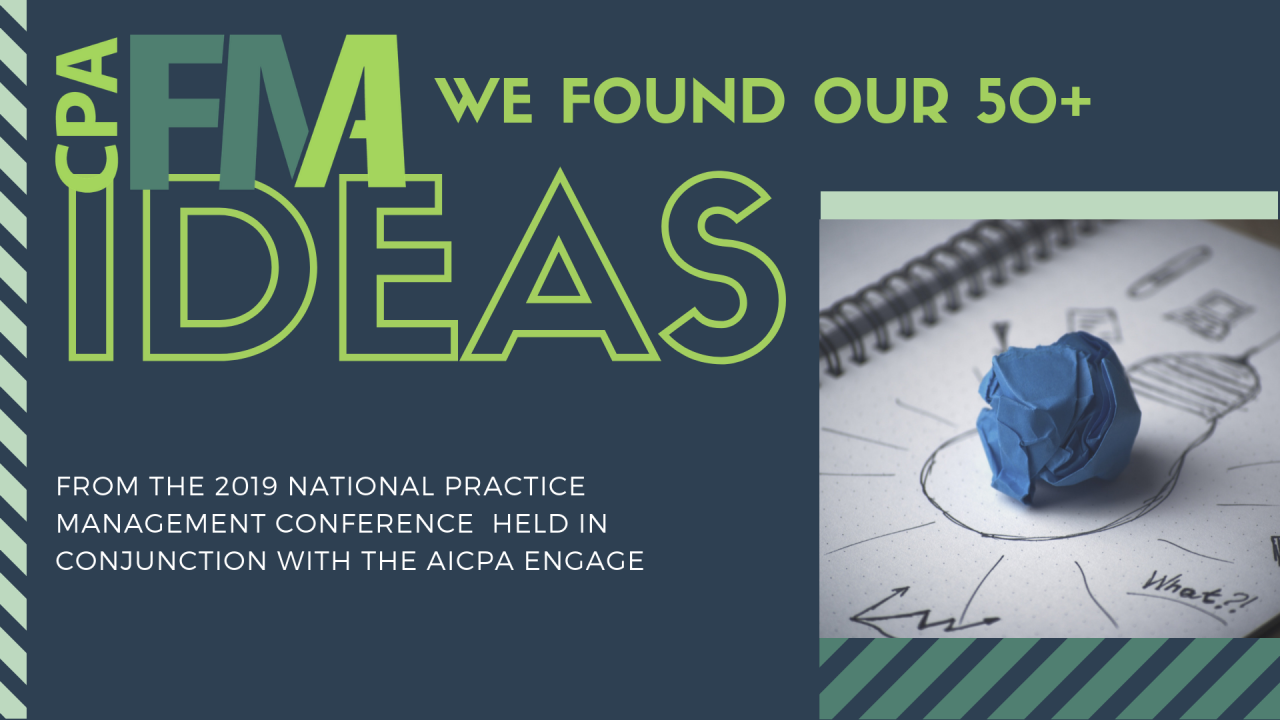 50 Ideas in 50 Minutes from the 2019 National Practice Management Conference